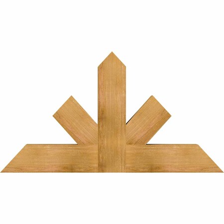 Ekena Millwork Saratoga Rough Sawn Timber Gable Bracket, Western Red Cedar, 48"W x 26"H x 4"D x 6"F, 13/12 Pitch GBW048X26X0406SAR00RWR